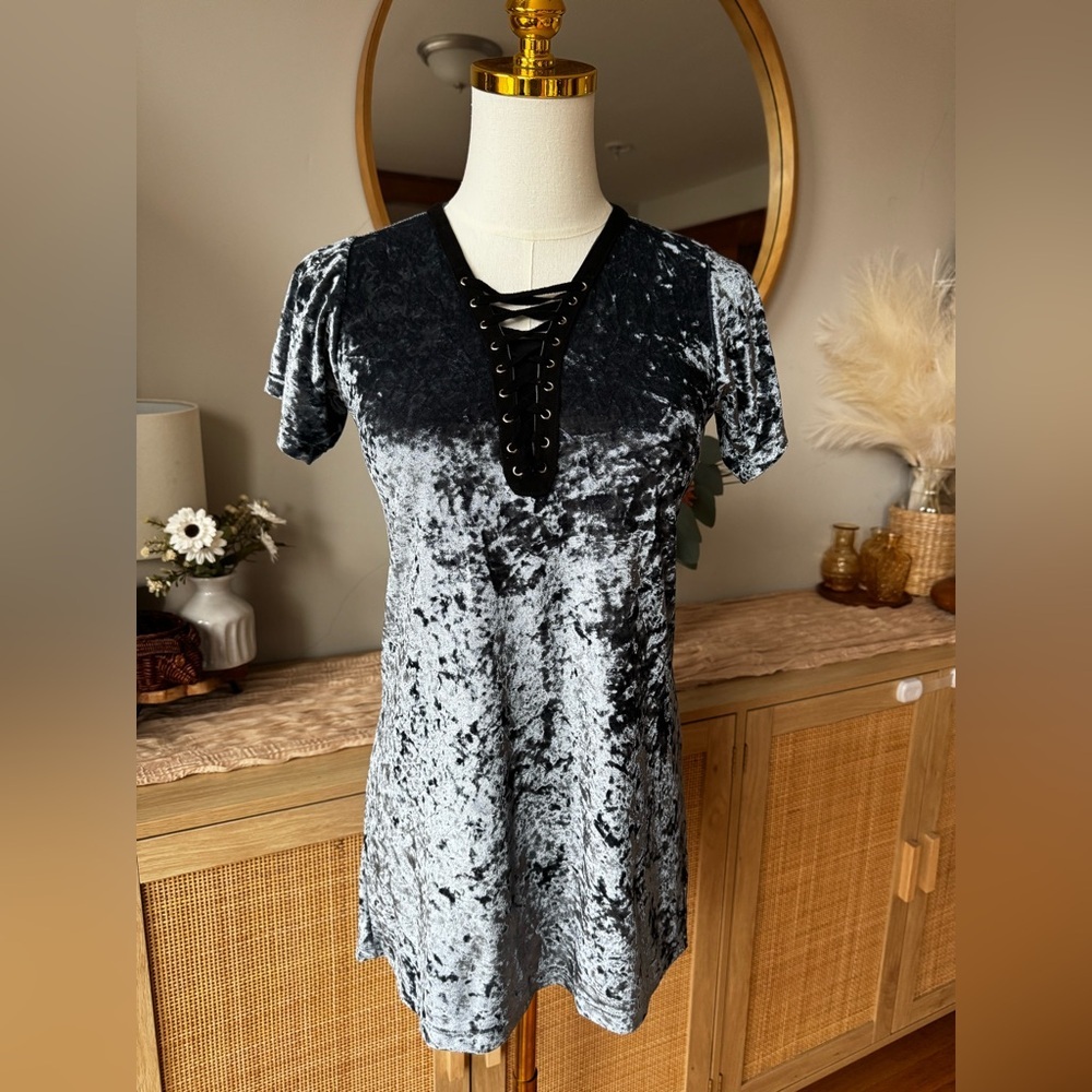 Flowers by Zoe | Crushed Velvet Mini Dress